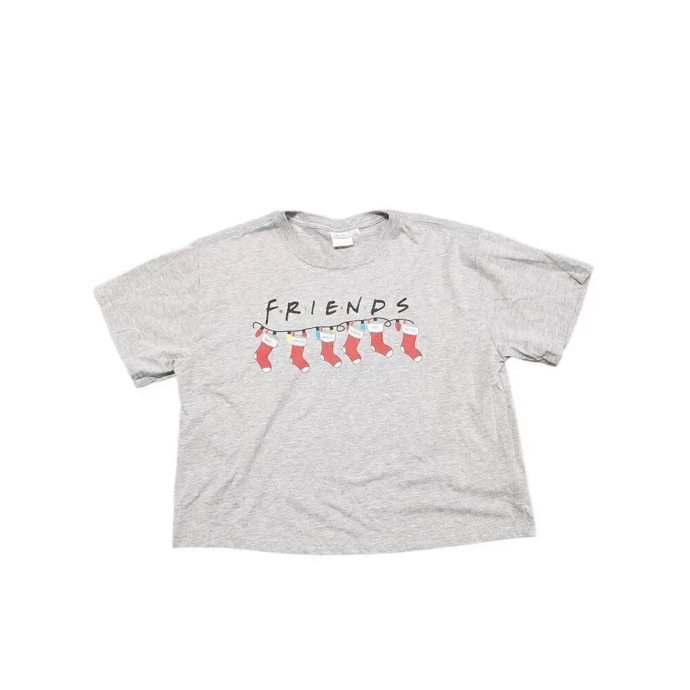 NWOTâFriends Stocking Hanging Graphic Crop T-shirt Womens SizeâXL
